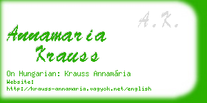 annamaria krauss business card